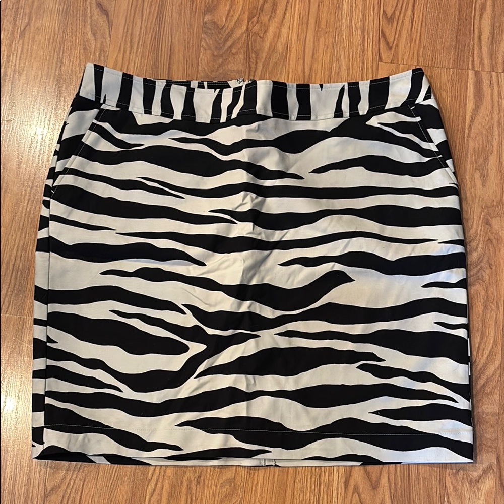 Merona Skirt Stylish Zebra Print Skirt Size 16 NWOT